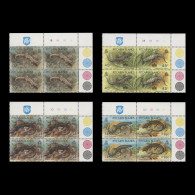 Delcampe - Pitcairn Islands 1993 (MNH) Lizards Traffic Light/plate Blocks - Pitcairn