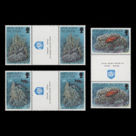 Delcampe - Pitcairn Islands 1994 (MNH) Corals Gutter Imprint Pairs - Pitcairn