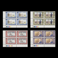 Delcampe - Pitcairn Islands 1992 (MNH) Anniversary Of Bligh's Death Plate 1B Blocks - Pitcairn