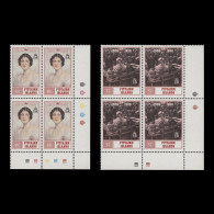 Delcampe - Pitcairn Islands 1990 (MNH) Queen Mother's Birthday Traffic Light/plate Blocks - Pitcairn