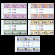 Delcampe - Pitcairn Islands 1990 (MNH) Postage Stamps Anniversary Gutter Traffic Light Blocks - Pitcairn