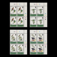 Delcampe - Pitcairn Islands 1990 (MNH) Birds Traffic Light/plate Blocks - Pitcairn
