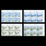 Delcampe - Pitcairn Islands 1989 (MNH) Aircraft Traffic Light/plate Blocks - Pitcairn
