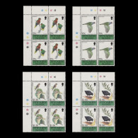 Delcampe - Pitcairn Islands 1990 (MNH) Birds Traffic Light/plate Blocks - Pitcairn
