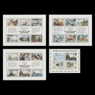 Delcampe - Pitcairn Islands 1989-90 (MNH) Bicentenary Of Settlement Sheetlets - Pitcairn