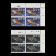 Delcampe - Pitcairn Islands 1988 (MNH) Fishes Traffic Light/plate 1A Blocks - Pitcairn