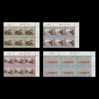 Delcampe - Pitcairn Islands 1987 (MNH) Nineteenth Century Paintings Traffic Light/plate Blocks - Pitcairn