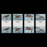 Delcampe - Pitcairn Islands 1986 (MNH) Turtles Gutter Imprint Pairs - Pitcairn