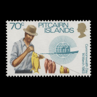 Delcampe - Pitcairn Islands 1983 (Variety) 70c Commonwealth Day With Watermark To Right - Pitcairninsel