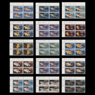 Delcampe - Pitcairn Islands 1984-88 (MNH) Fishes Traffic Light/plate Blocks - Pitcairninsel