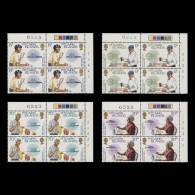 Delcampe - Pitcairn Islands 1983 (MNH) Commonwealth Day Plate 1A Blocks - Pitcairninsel