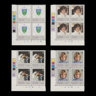 Delcampe - Pitcairn Islands 1982 (MNH) Princess Diana Birthday Plate 1C Blocks - Pitcairninsel