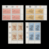 Delcampe - Pitcairn Islands 1982 (MNH) Christmas Traffic Light/plate Blocks - Pitcairninsel