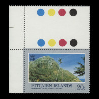 Delcampe - Pitcairn Islands 1981 (Variety) 20c Landscapes With Watermark To Right - Pitcairninsel