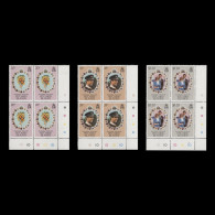 Delcampe - Pitcairn Islands 1981 (MNH) Royal Wedding Traffic Light/plate 1D Blocks - Pitcairninsel