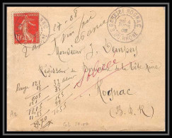 Delcampe - 04633 Lettre Cover Bouches Du Rhone Gare De Rognac Ferroviaire N°138 1908 - Bahnpost