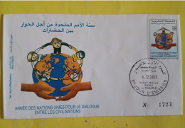 Delcampe - Annee Des Nations Unies Pour Le Dialogue Entre Les Civilisation . 2001 - Marokko (1956-...)