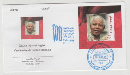 Delcampe - Libye Libya 2018 Mi. ? FDC S/S Joint Issue PAN African Postal Union Nelson Mandela Madiba 100 Years - Libye