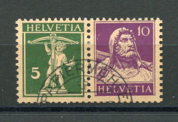 Delcampe - Zusammendruck SBK Nr. Z 16z (Mi Nr. W6Z) - Gestempelt - Katalogpreis Fr. 160.- - Se-Tenant