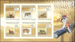 Delcampe - ** GUINEE REPUBLIQUE - Poste - 4564/69, Feuillet Non Dentelé: WWF, Nature, Animaux - Guinée (1958-...)