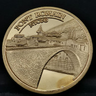 Delcampe - JETON TOURISTIQUE 31mm Doré PONT ROMAN NYONS DROME / SOUVENIRS ET PATRIMOINE / MEDAILLE - Andere & Zonder Classificatie