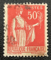 Delcampe - FRA0283Ub9 - Type Paix - 1ère Série - 50 C Pink Red Used Stamp - Type IIA - 1932 - France YT 283 - 1932-39 Vrede