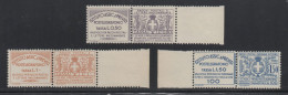 Delcampe - Regno 1936 - Lotto 3 Francobolli Assicurativi - Nuovi Gomma Integra - MNH** - Insured
