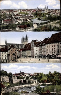 Delcampe - CPA Cheb Eger Region Karlsbad, Panorama, Unterer Marktplatz, Blick Vom Schustersprung - Repubblica Ceca