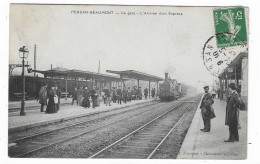 Delcampe - 95 PERSAN BEAUMONT LA GARE TRAIN    ANIMATION   BEAU PLAN - Persan
