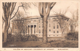 Delcampe - B379 US 1924 College Of Medicine University Of Vermont Burlington Postcard - Burlington