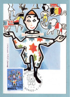 Delcampe - Carte Maximum Monaco 1976 - Festival International Du Cirque De Monté-carlo - YT 1078 - Maximumkarten (MC)