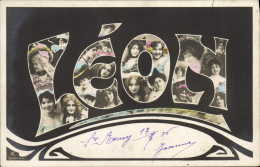 Delcampe - CPA Fantaisie Prenom Leon - Firstnames