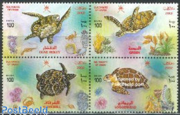 Delcampe - Oman 2002 Sea Turtles 4v [+], Mint NH, Nature - Reptiles - Turtles - Oman