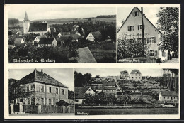 Delcampe - AK Dietersdorf Bei Nürnberg, Gasthaus Burk, Pfarrhaus, Siedlung, Teilansicht - Nürnberg