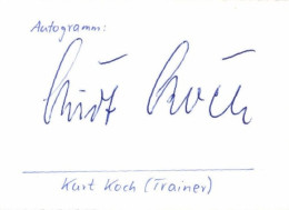 Delcampe - Autogramm Trainer Kurt Koch, Hamburger SV - Autogramme