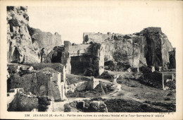 Delcampe - CPA Les Baux B Du R Partie Des Ruines Du Chateau Feodal Et La Tour Sarrazine X Siecle - Les-Baux-de-Provence