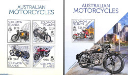 Delcampe - Solomon Islands 2013 Australian Motorcycles 2 S/s, Mint NH, Transport - Motorcycles - Motorräder