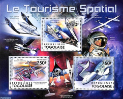 Delcampe - Togo 2011 Space Tourism 3v M/s, Mint NH, Transport - Space Exploration - Togo (1960-...)