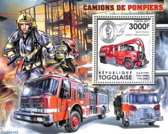 Delcampe - Togo 2011 Fire Engines S/s, Mint NH, Transport - Fire Fighters & Prevention - Feuerwehr