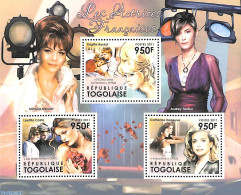 Delcampe - Togo 2011 French Movie Stars 3v M/s, Mint NH, Performance Art - Movie Stars - Acteurs