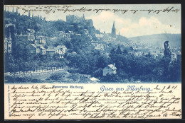 Delcampe - AK Marburg, Panorama Mit Burg - Marburg