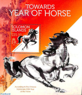 Delcampe - Solomon Islands 2013 Year Of The Horse S/s, Mint NH, Nature - Various - Horses - New Year - Neujahr