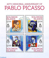 Delcampe - Solomon Islands 2013 Pablo Picasso 4v M/s, Mint NH, Art - Modern Art (1850-present) - Pablo Picasso - Paintings - Isole Salomone (1978-...)