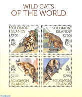 Delcampe - Solomon Islands 2013 Wild Cats 4v M/s, Mint NH, Nature - Cat Family - Isole Salomone (1978-...)