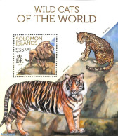 Delcampe - Solomon Islands 2013 Wild Cats S/s, Mint NH, Nature - Cat Family - Isole Salomone (1978-...)