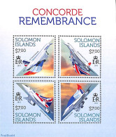 Delcampe - Solomon Islands 2013 Concorde 4v M/s, Mint NH, Transport - Concorde - Aircraft & Aviation - Concorde