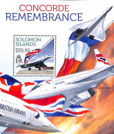 Delcampe - Solomon Islands 2013 Concorde S/s, Mint NH, Transport - Concorde - Aircraft & Aviation - Concorde