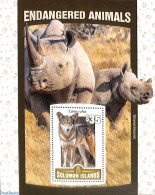 Delcampe - Solomon Islands 2016 Endangered Animals S/s, Mint NH, Nature - Animals (others & Mixed) - Rhinoceros - Isole Salomone (1978-...)