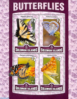Delcampe - Solomon Islands 2016 Butterflies 4v M/s, Mint NH, Nature - Butterflies - Isole Salomone (1978-...)