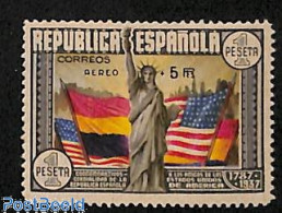 Delcampe - Spain 1938 Overprint, AERO+5Pts 1v, Unused (hinged), Art - Sculpture - Unused Stamps